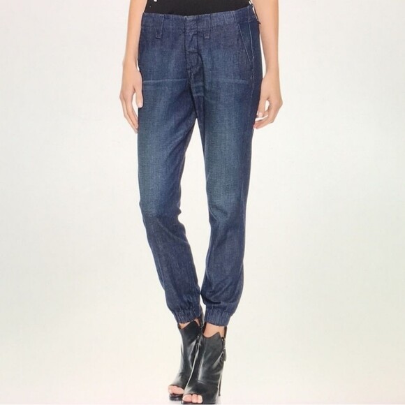 Rag & Bone Womens Dark Wash Denim Dover Slim Fit Trouser Joggers 26 - Picture 1 of 10